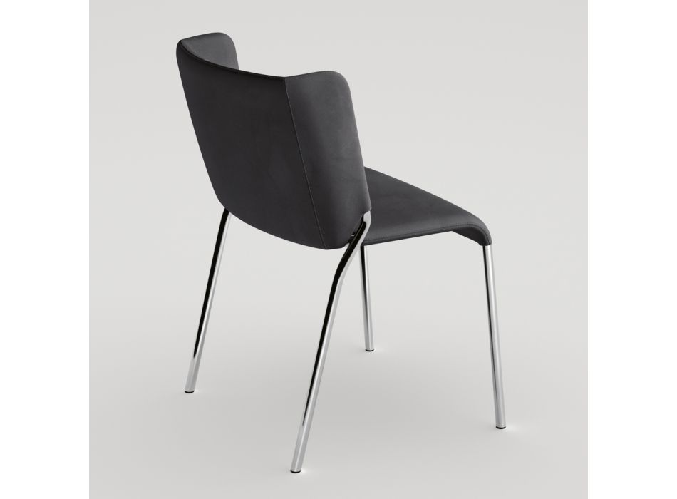Dining Room Chair Covered in Ecoleather Made in Italy - Giulia Viadurini