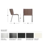 Dining Room Chair Covered in Ecoleather Made in Italy - Giulia Viadurini