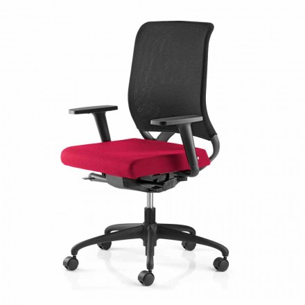 Swivel Ergonomic Design Office Chair with Armrests and Wheels - Meliva Viadurini