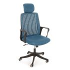 Plastic and Fabric Office Chair with Armrests and Headrest - Sainta Viadurini