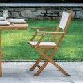 Outdoor Folding Chair in Acacia Wood and Textilene - Perfect
