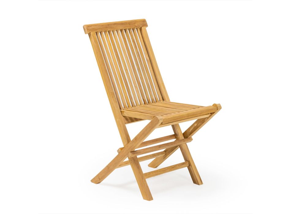 Outdoor Folding Chair in Natural Teak
