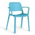 Polypropylene Dining Chair with Armrests Made in Italy, 4 Pieces - Elvira