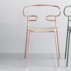 Precious Stackable Chair in Metal and Ash Made in Italy, 2 Pieces - Trosa Viadurini