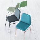 Fine Fabric Chair with Metal Base Made in Italy, 2 Pieces - Molde Viadurini