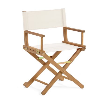 Outdoor Folding Director's Chair in Wood with Armrests 2 Pieces - Rodolphe Viadurini