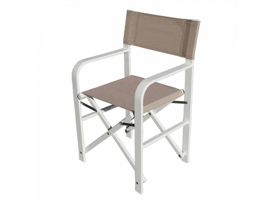 Folding Director Chair in Canvas Made in Italy, 2 Pieces - Susy Viadurini