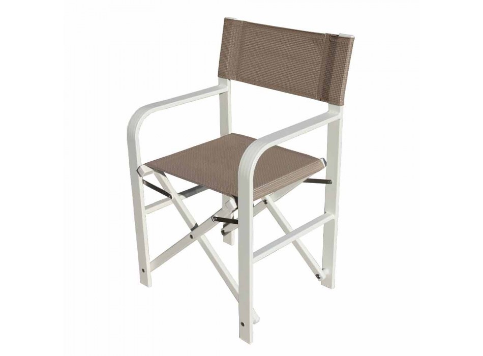 Folding Director Chair in Canvas Made in Italy, 2 Pieces - Susy Viadurini