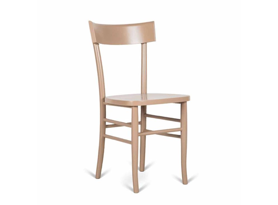 Chair with beech wood modern design Stella, 4 pieces