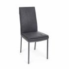 Chair Upholstered in Leatherette Vintage Effect 4 Pieces Homemotion - Irama Viadurini
