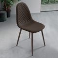 Dining Room Chair with Seat and Legs in Ecoleather 4 pieces - Vincent
