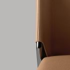 Dining Room Chair with Seat Covered in Leather Made in Italy - Giulia Viadurini