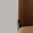Dining Room Chair with Seat Covered in Leather Made in Italy - Giulia Viadurini