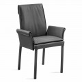 Modern design armchair design on faux leather Bessie XL, made in Italy