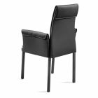 Design dining room chair in eco-leather Bessie XL, made in Italy Viadurini