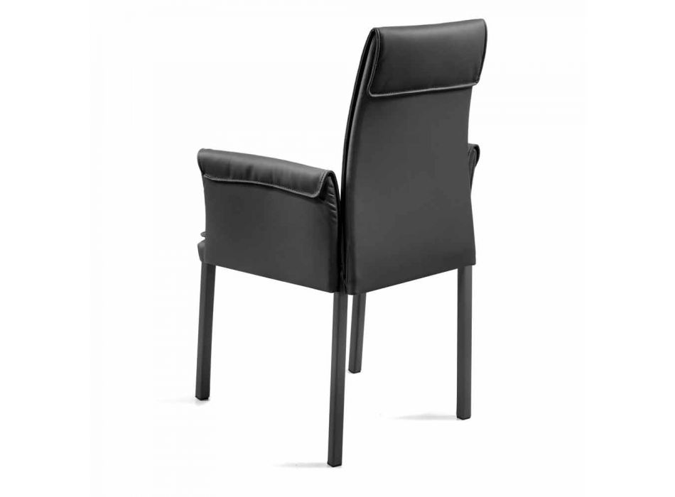 Design dining room chair in eco-leather Bessie XL, made in Italy Viadurini