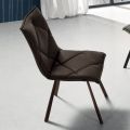 Ecoleather Dining Room Chair with Metal Structure 2 Pieces - Riccarda