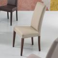 Dining Room Chair in Eco-leather and Wood Made in Italy 2 Pieces - Altera