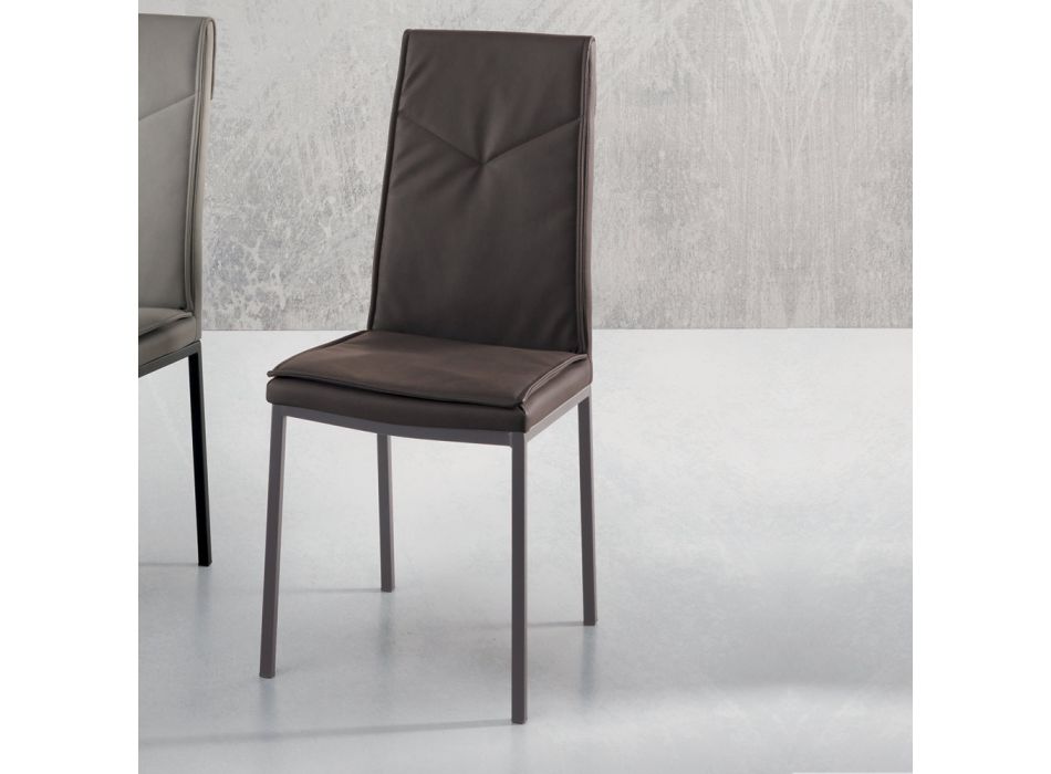 2 Piece Upholstered Hammered Faux Leather Dining Room Chair - Robocop