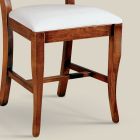 Dining Room Chair in Wood and Fabric Classic Style Made in Italy - Helisa Viadurini
