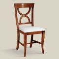 Dining Room Chair in Wood and Fabric Classic Style Made in Italy - Helisa