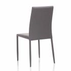 Dining Room Chair in Imitation Leather and with Metal Structure, 4 Pieces - Giola Viadurini