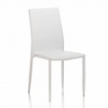 Dining Room Chair in Leatherette with Metal Structure, 4 Pieces - Giola