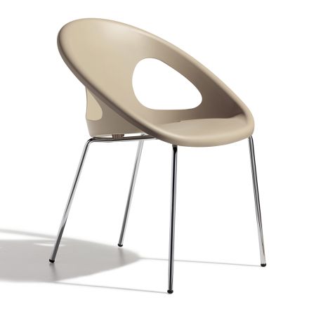 Technopolymer Dining Room Chair Made in Italy 2 Pieces - Yuri Viadurini