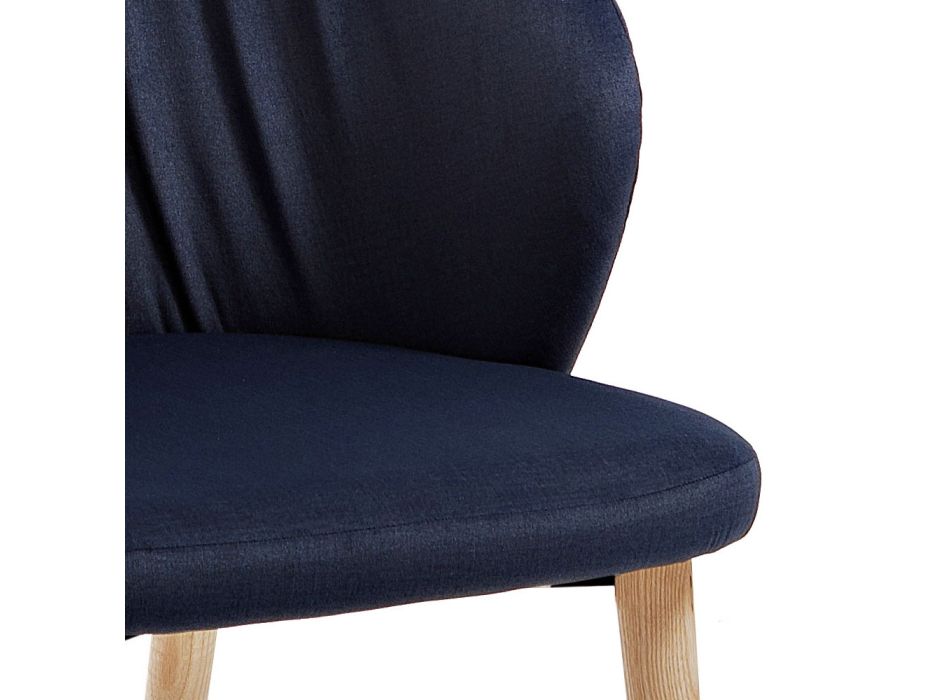 Dining Room Chair in Elegant Modern Design Fabric - Reginaldo Viadurini