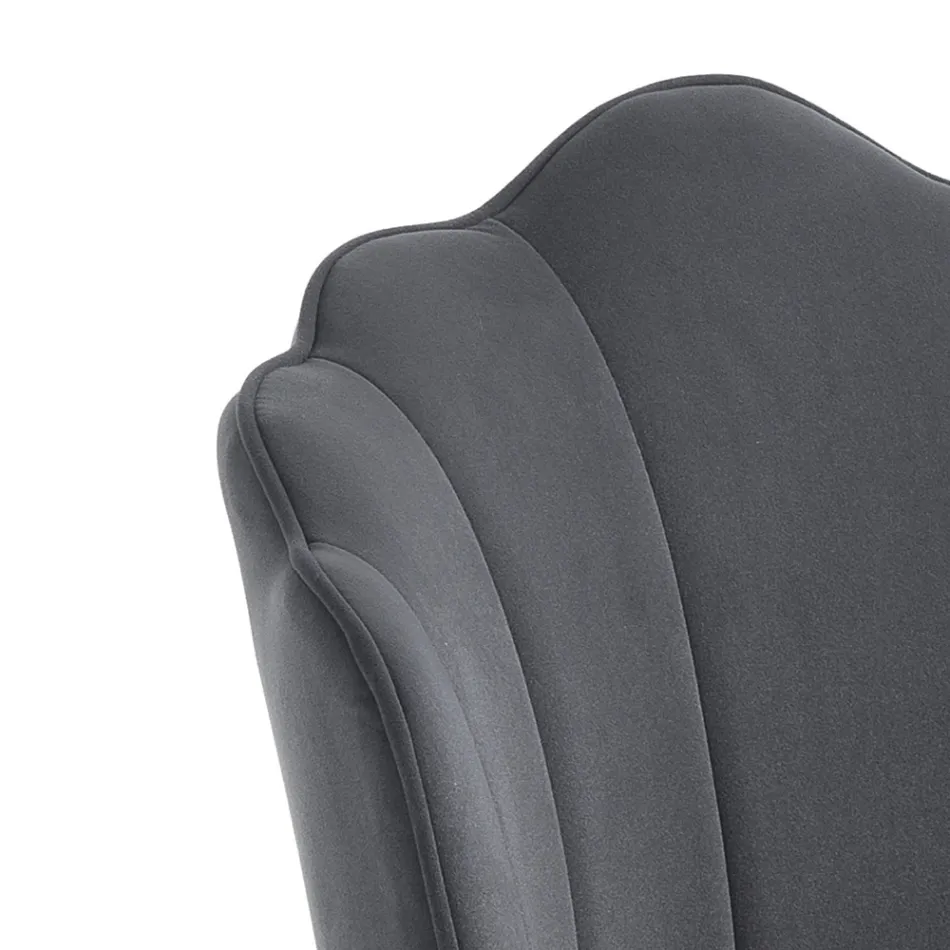 Dining Room Chair in Fabric and Metal Gold Finish 4 Pieces - Refined Viadurini