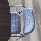 Dining Room Chair in Fabric and Metal Made in Italy 2 Pieces - Sangria Viadurini