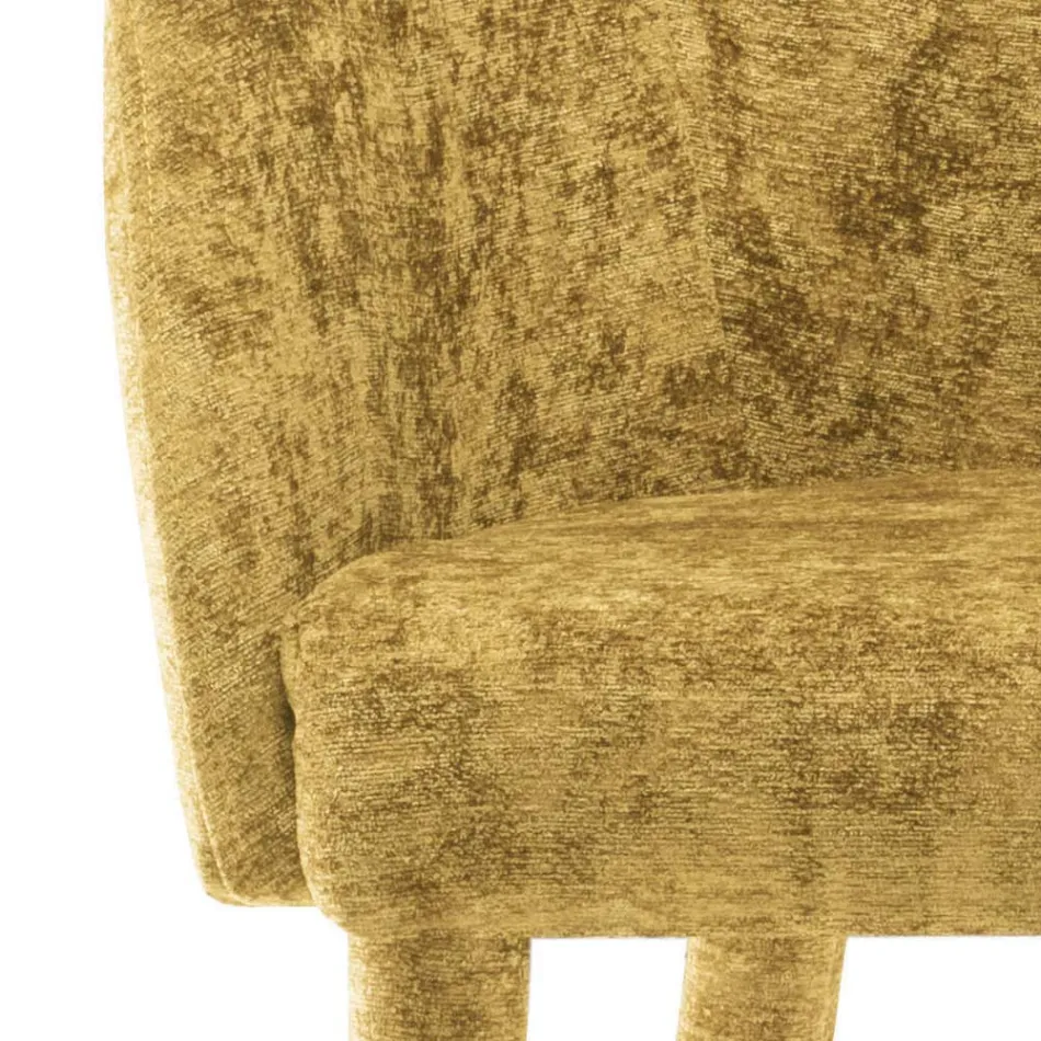 Dining Room Chair Upholstered in Fabric Made in Italy 4 Pieces - Tagata Viadurini