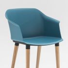 Living Room Chair in Wood and Polypropylene Made in Italy, 4 Pieces - Marbella Viadurini