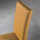 Living Room Chair in Wood and Eco-leather Seat Design Made in Italy - Agostina Viadurini