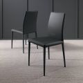 Modern Living Room Chair Metal and Eco-leather 2 Pieces Made in Italy - Dorien