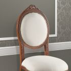Classic Style Chair in Upholstered Walnut Wood Made in Italy - Elegant Viadurini