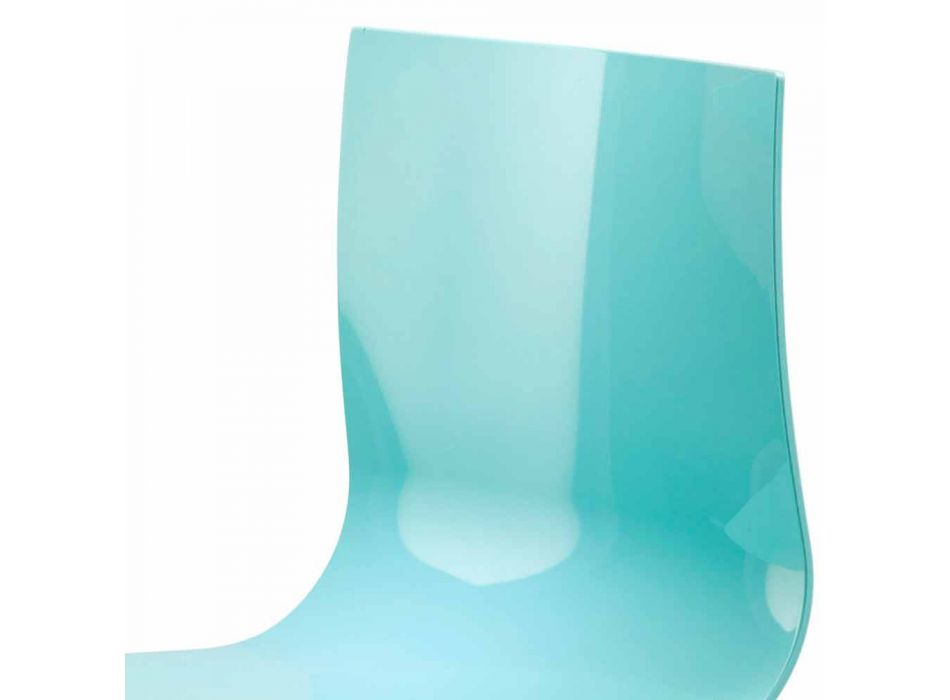 Office Chair with Steel Armrests and Colored Recycled Seat Design - Verenza Viadurini