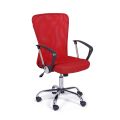 Office Chair with Armrests in Steel and Colored Polyester - Barberina