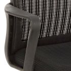Office Chair with Headrest and Armrests in Steel and Mesh Fabric - Amolia Viadurini