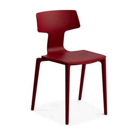 Outdoor Stackable Polypropylene Chairs Made in Italy, 4 Pieces - Claribel Viadurini