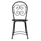 Folding Outdoor Chair in Anthracite Gray Iron 2 Pieces - Baccard Viadurini