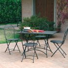 Folding Outdoor Chair in Anthracite Gray Iron 2 Pieces - Baccard Viadurini