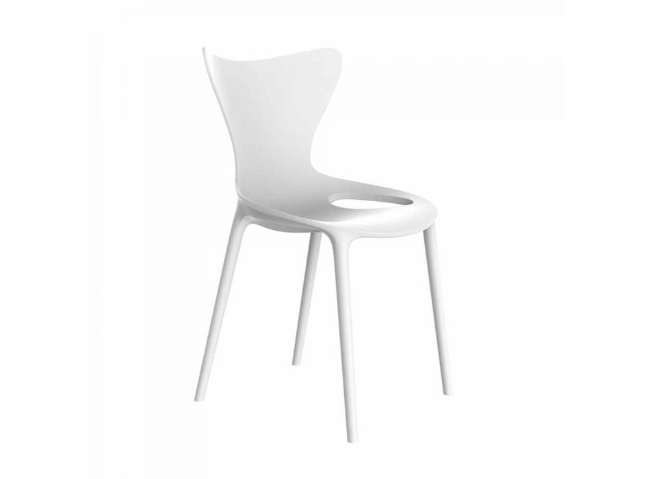 Stackable Design Garden Chairs in Polypropylene 4 Pieces - Love by Vondom Viadurini