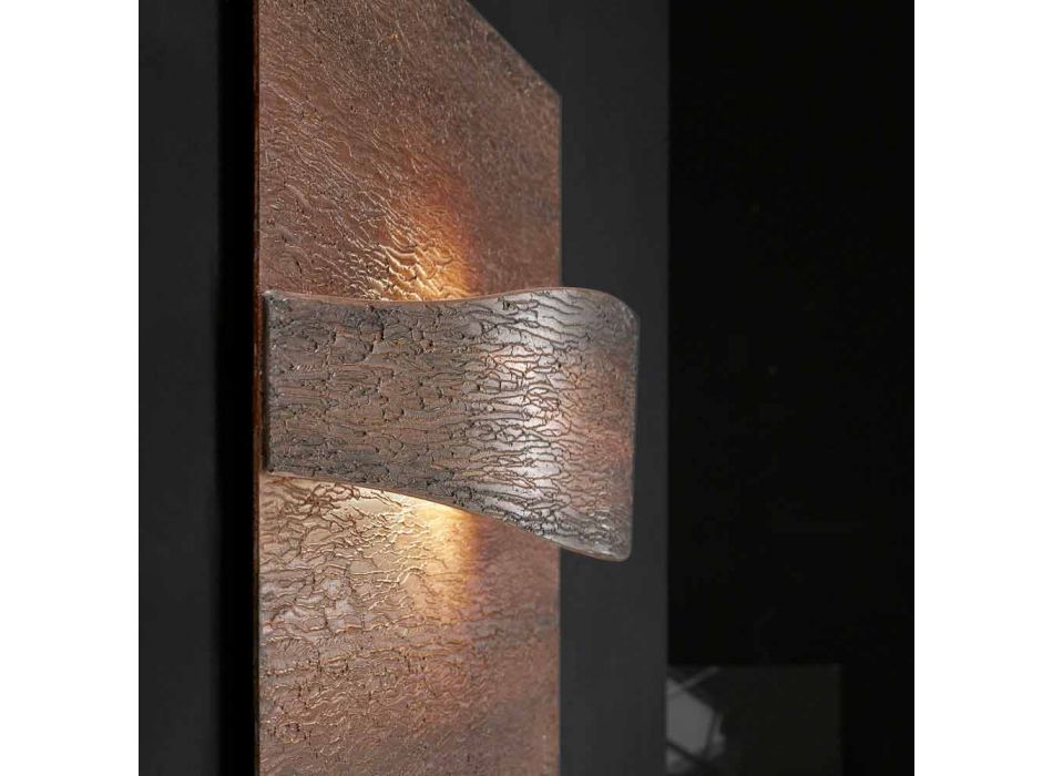 Selene Art &amp; Light applique with texturized panels 140xH75 cm Viadurini