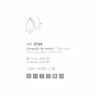 Selene Bossa Nova table lamp Ø11 H16cm, blown glass amethyst Viadurini