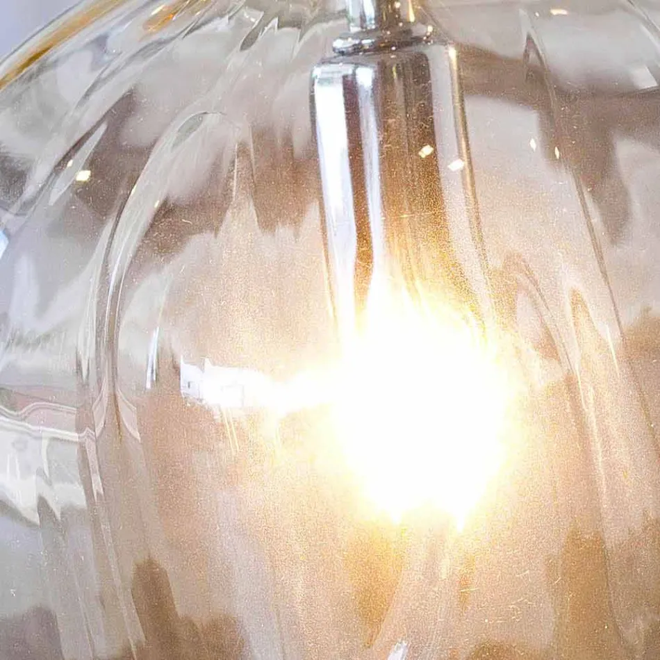 Selene Bossa Nova table lamp Ø15 H 21cm in blown amber glass Viadurini