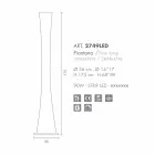 Selene Hourglass blown glass floor lamp Ø36 H175cm Viadurini