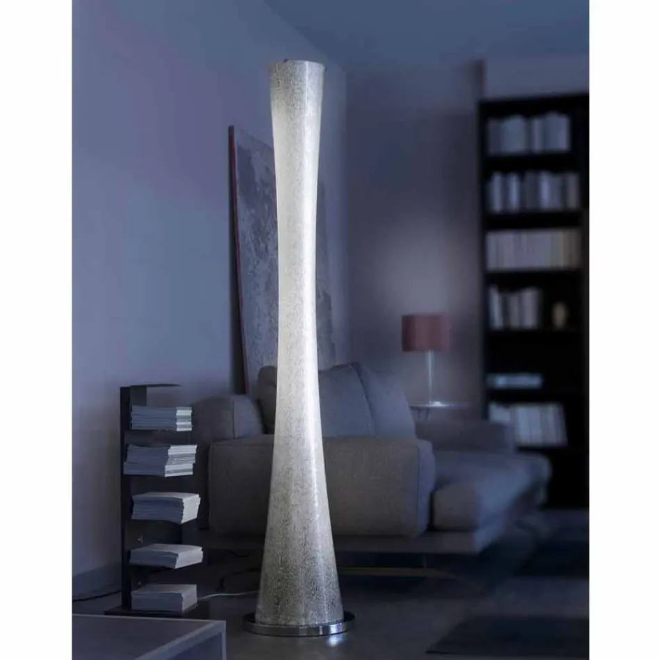 Selene Hourglass blown glass floor lamp Ø36 H175cm Viadurini