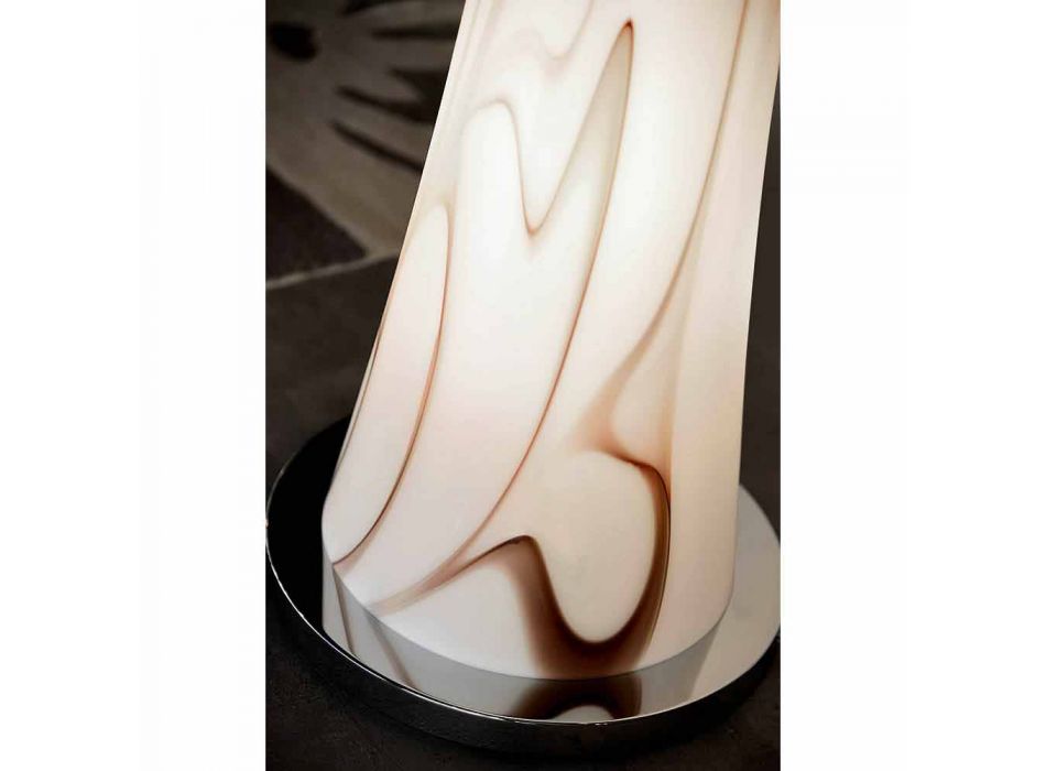 Selene Hourglass blown glass floor lamp Ø36 H175cm Viadurini