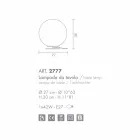 Selene Domino white blown glass table lamp Ø27 H 30cm Viadurini